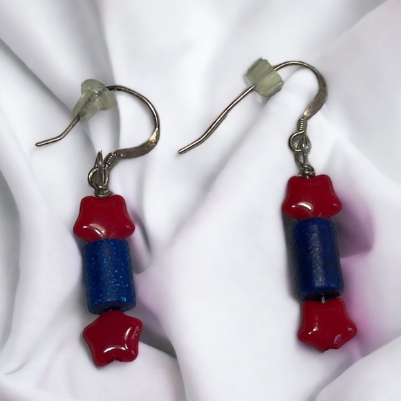 Vintage Patriotic 925 Silver & Beaded Jewelry Set - Picture 6 of 6